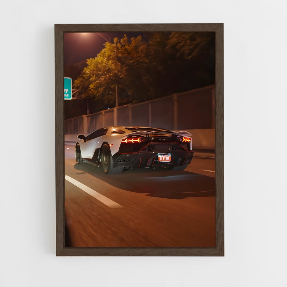Poster Nuit en Aventador – affiche Lamborghini (vue 5)